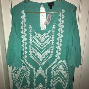 NWT Blouse with cold shoulder style